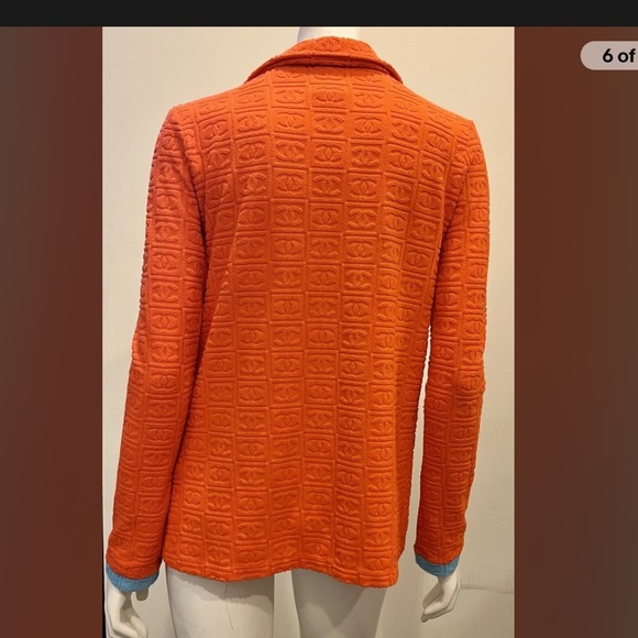 Summer Chanel terry cloth blazer cc logo embossed - Picture 6 of 13